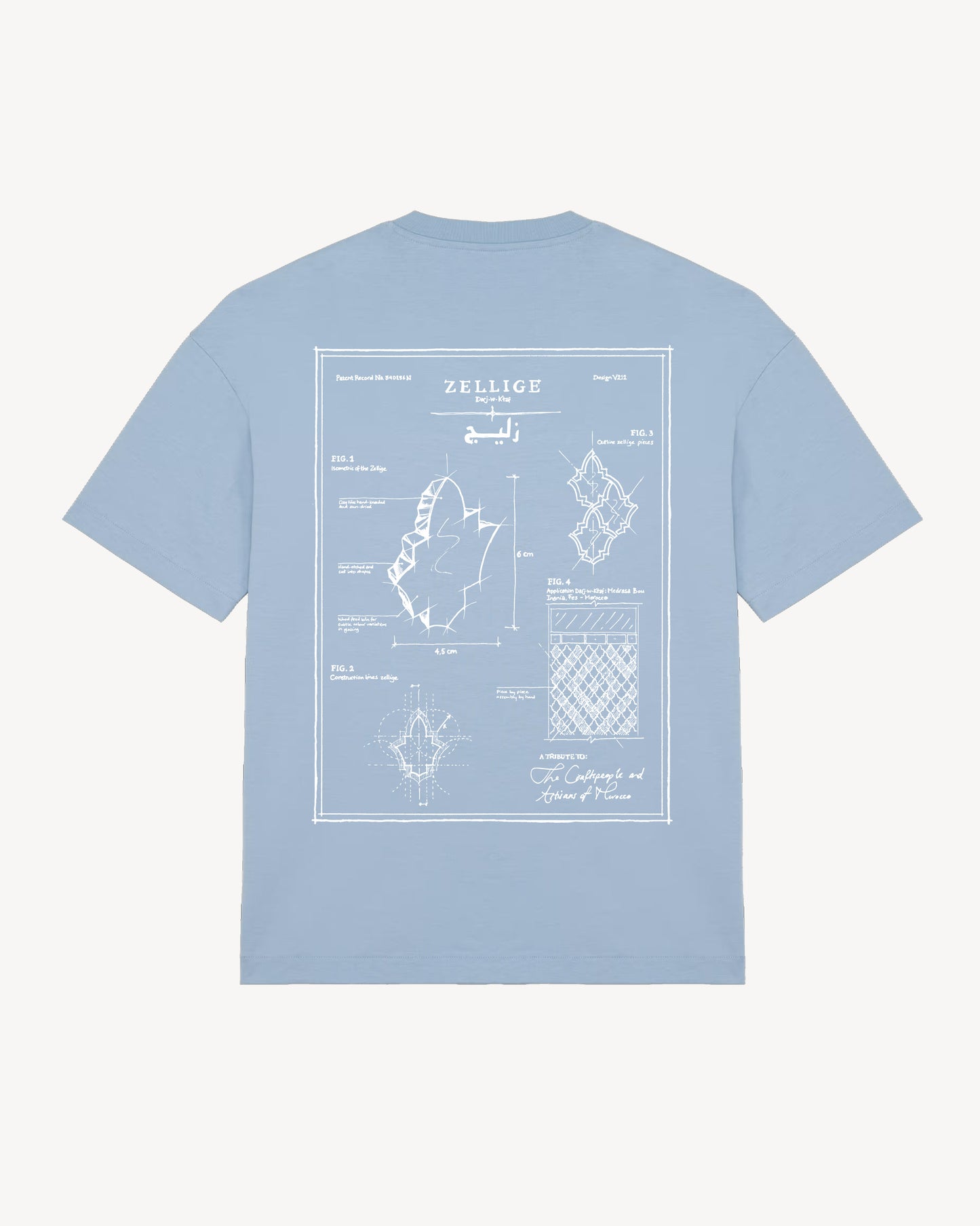 Zellige Blueprint T-Shirt