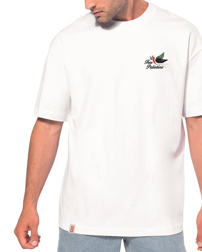 Ya Tayr Phrase Embroidered T-Shirt